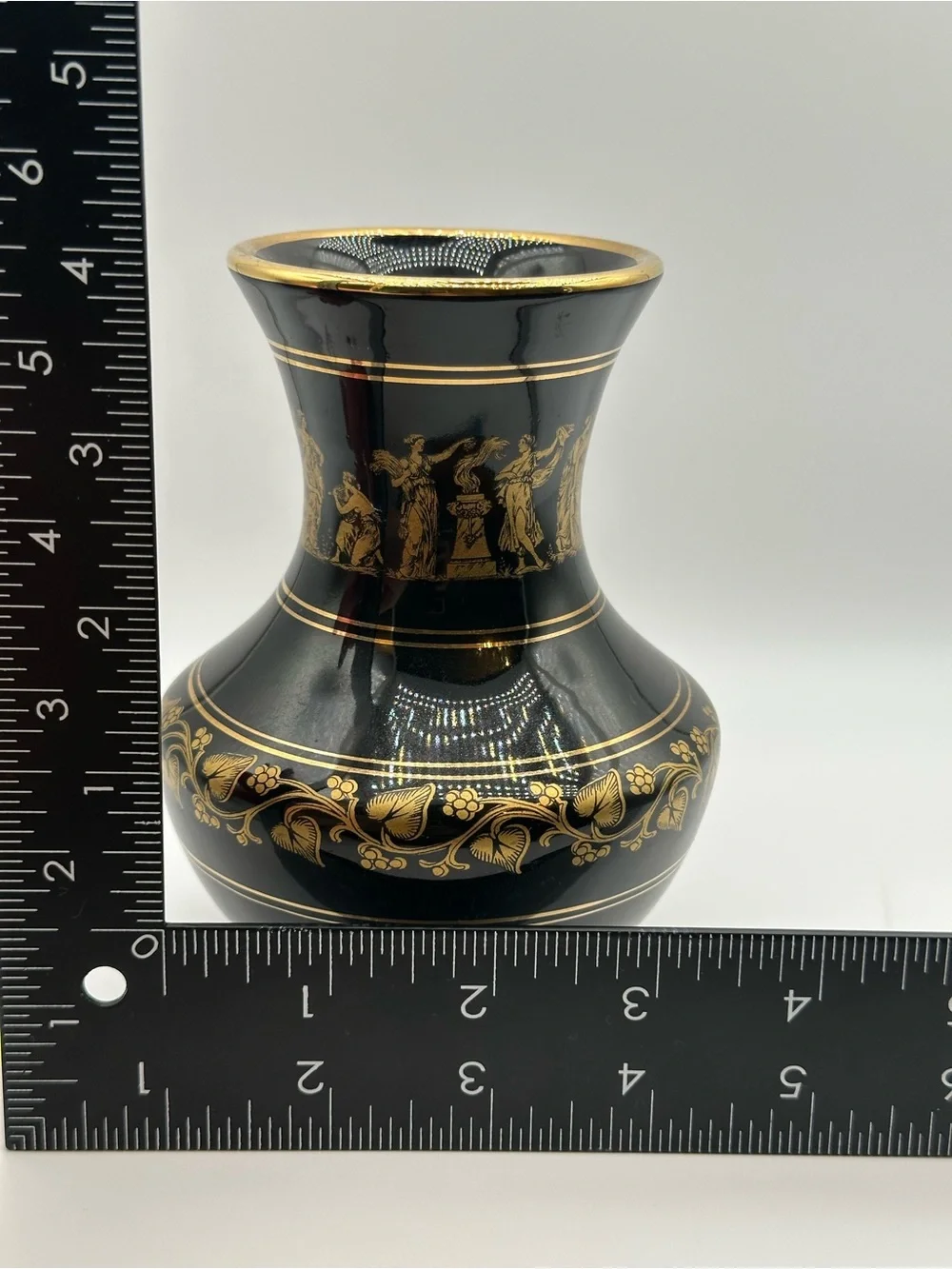 Vintage Greek SPARTHAS KERAMIK from Greece with decorative 24 K Gold detailing